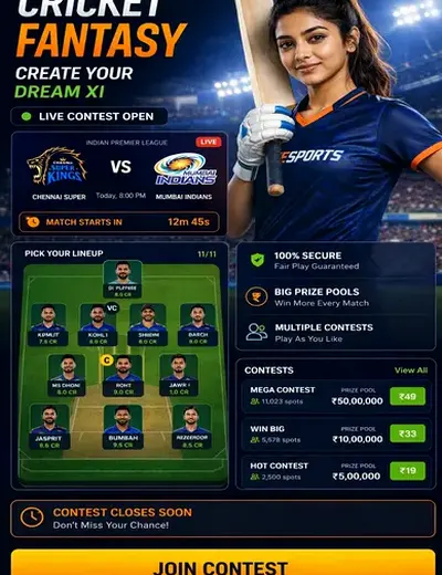 Come (Come Com) fantasy cricket & matchday visual 3